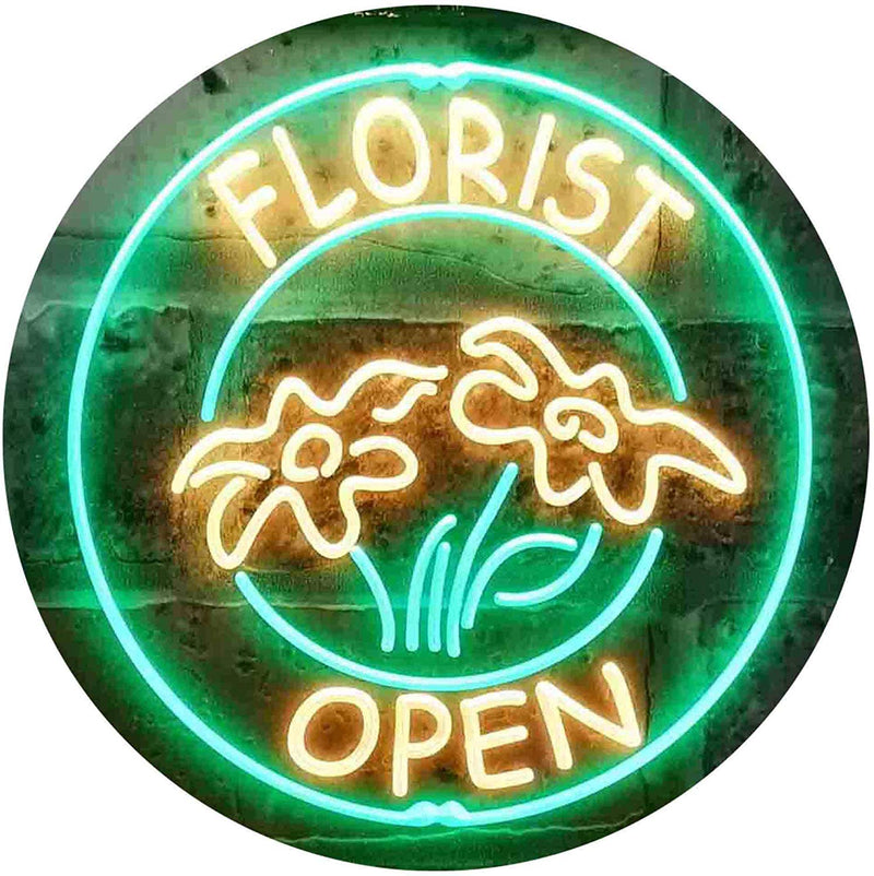Flower Shop Open Florist LED Light Sign - LED Gift Works
