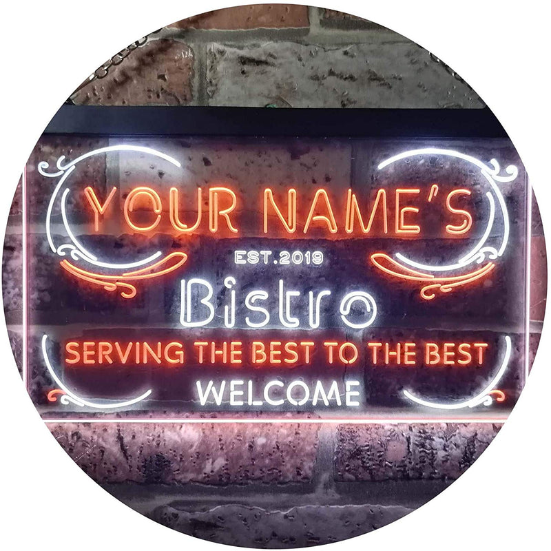 Personalized Bistro LED Light Sign - LED Gift Works