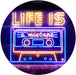 Life is a Mixtape Quotes Bedroom Decor LED Light Sign - Way Up Gifts