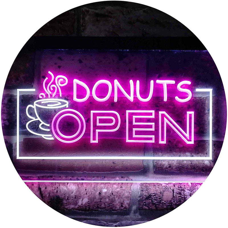 Donuts Open LED Light Sign - LED Gift Works