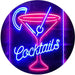 Cocktails Glass Bar Display LED Light Sign - Way Up Gifts