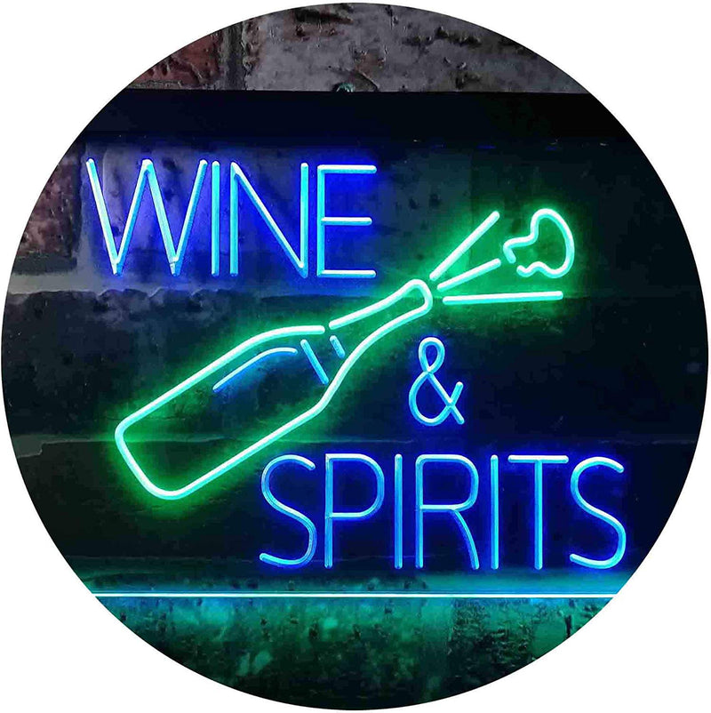 Wine and Spirits LED Light Sign - LED Gift Works