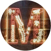 Family Name Letter M Initial Monogram LED Light Sign - LED Gift Works