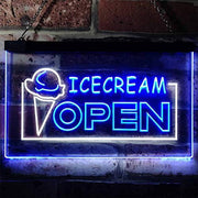 Open Ice Cream LED Light Sign - LED Gift Works