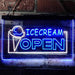 Open Ice Cream LED Light Sign - Way Up Gifts