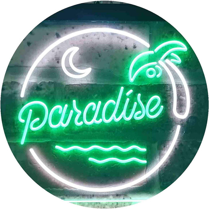 Beach Palm Tree Paradise Island LED Light Sign - Way Up Gifts