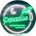 Beach Palm Tree Paradise Island LED Light Sign - Way Up Gifts