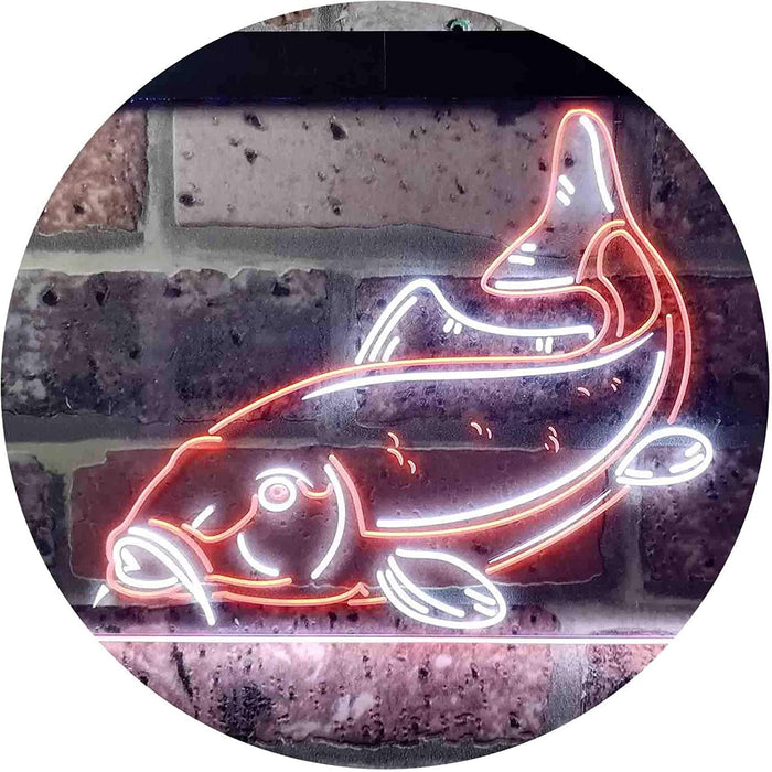 Cabin Fishing Bait Store Carp Fish LED Light Sign - Way Up Gifts