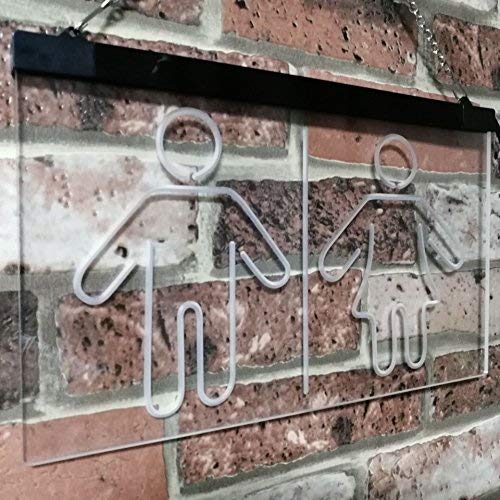 Men Women Bathroom Restroom LED Light Sign - Way Up Gifts
