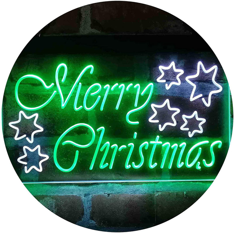 Merry Christmas Stars Decoration LED Light Sign - LED Gift Works