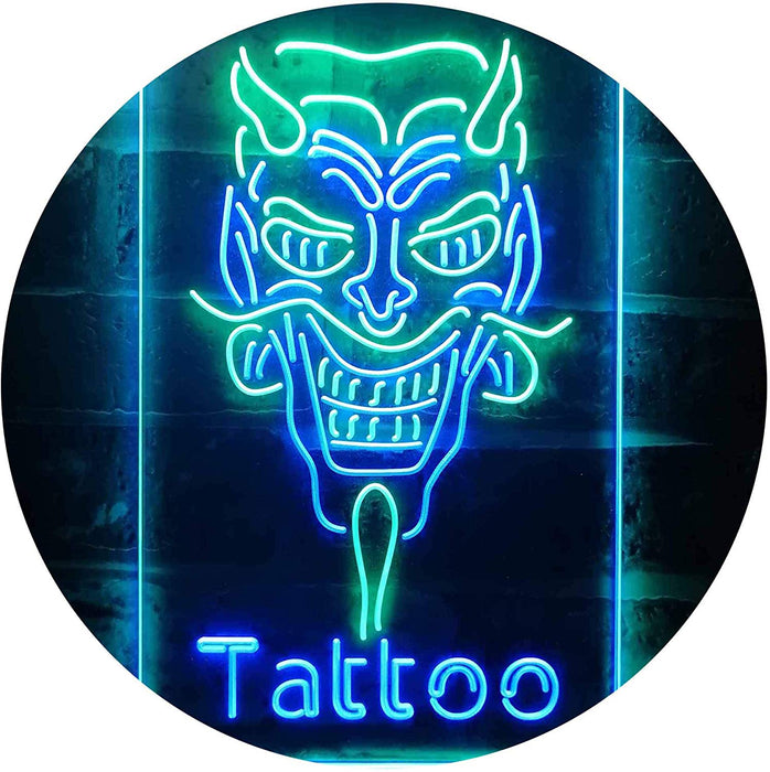 Hannya Mask Tattoo LED Light Sign - Way Up Gifts
