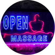 Open Massage LED Light Sign - LED Gift Works