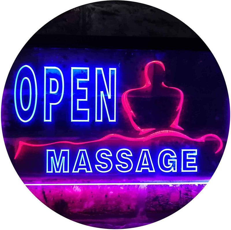 Open Massage LED Light Sign - LED Gift Works
