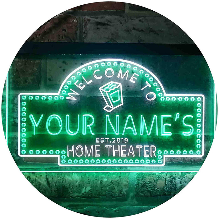 Personalized Movie Room Home Theater LED Light Sign - Way Up Gifts