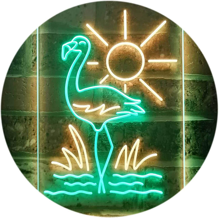 Tropical Decor Flamingo Sun LED Light Sign - Way Up Gifts