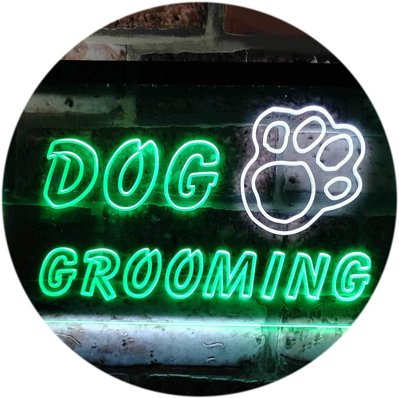 Paw Print Dog Grooming LED Light Sign - LED Gift Works
