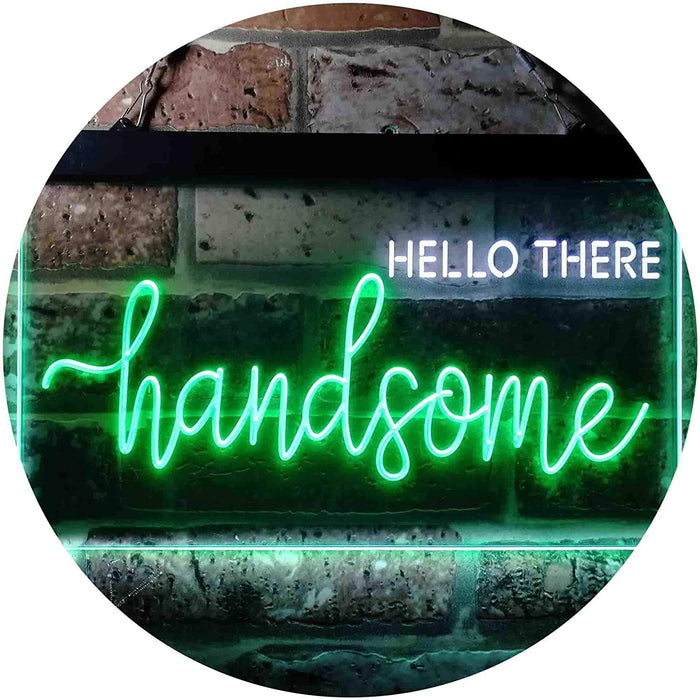 Boyfriend Gift Quote Hello There Handsome LED Light Sign - Way Up Gifts