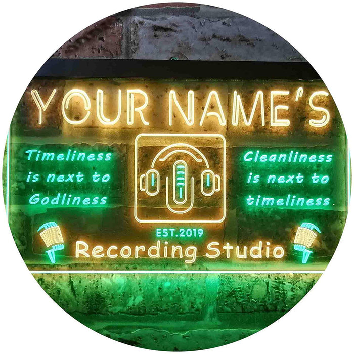 Personalized Recording Studio LED Light Sign - Way Up Gifts