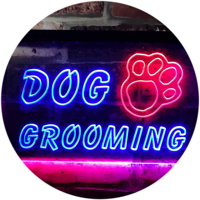 Paw Print Dog Grooming LED Light Sign - Way Up Gifts