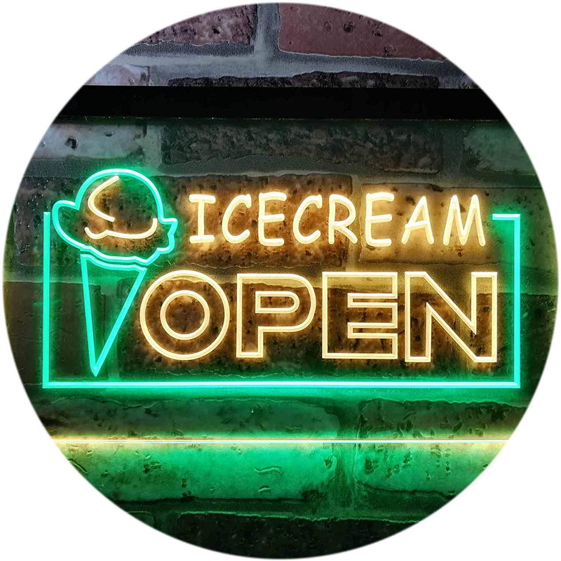 Open Ice Cream LED Light Sign - LED Gift Works