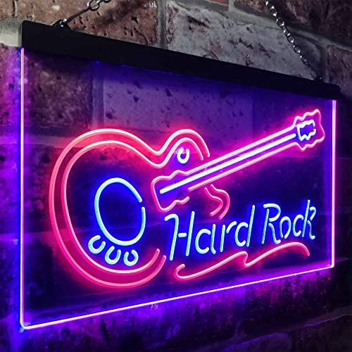 Guitar Hard Rock Music LED Light Sign - Way Up Gifts