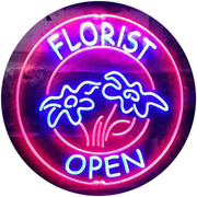 Flower Shop Open Florist LED Light Sign - LED Gift Works