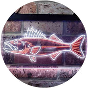Walleye Fish Fishing Bait Store LED Light Sign - LED Gift Works