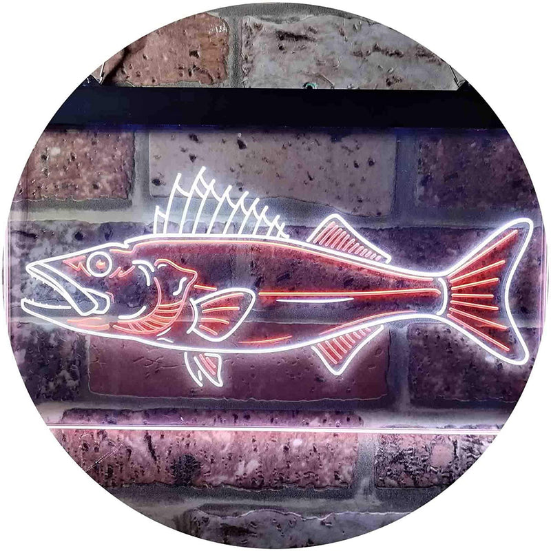 Walleye Fish Fishing Bait Store LED Light Sign - LED Gift Works