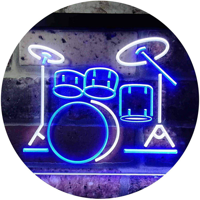 Drum Set Music Instruments LED Light Sign - Way Up Gifts