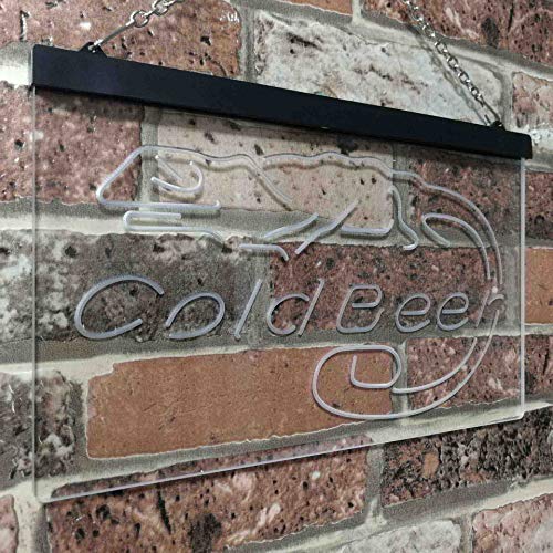 Lizard Cold Beer LED Light Sign - LED Gift Works