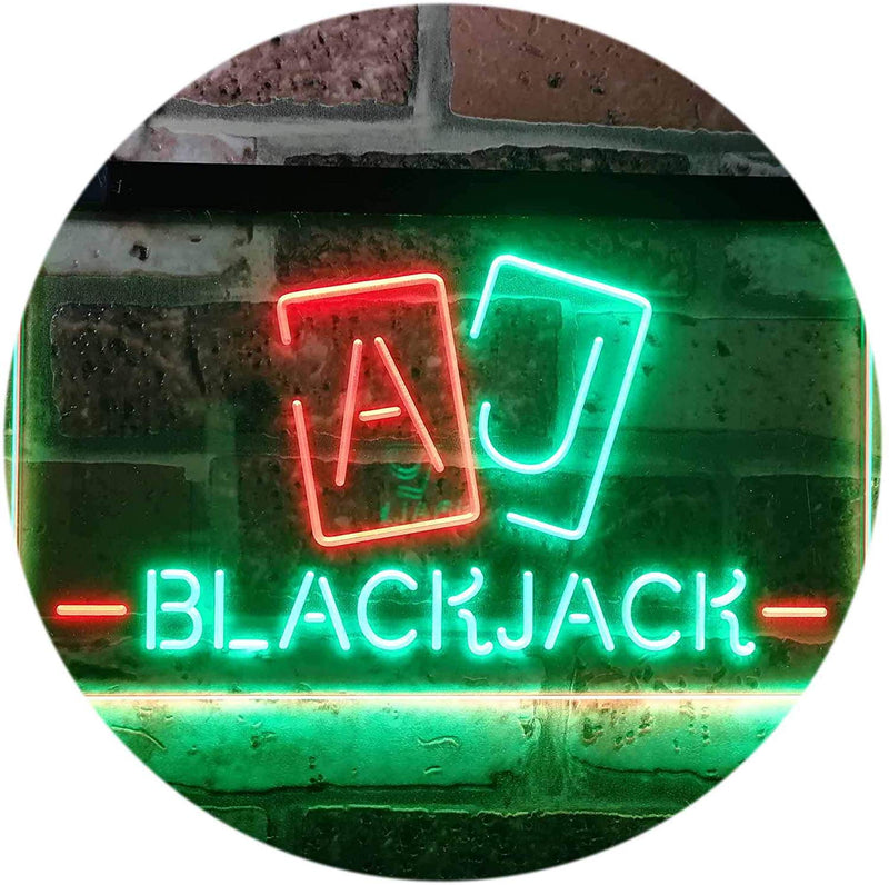 Poker Blackjack LED Light Sign - LED Gift Works