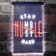 Motivational Quote Stay Humble Hustle Hard LED Light Sign - LED Gift Works