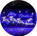 Merry Christmas Santa Claus Sleigh Reindeer LED Light Sign - Way Up Gifts