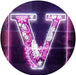Family Name Letter V Monogram Initial LED Light Sign - Way Up Gifts