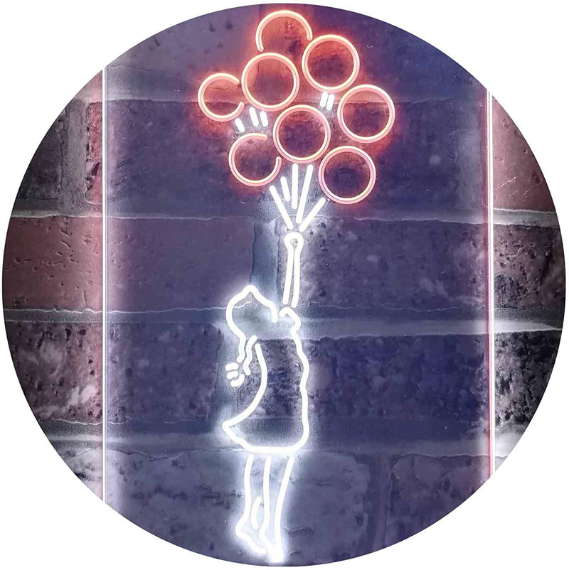 Balloon Girl Kids Room Decor LED Light Sign - LED Gift Works