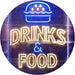 Hamburgers Drinks and Food LED Light Sign - Way Up Gifts