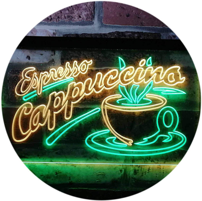 Coffee Shop Espresso Cappuccino LED Light Sign - Way Up Gifts