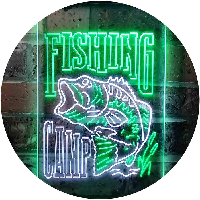 Fishing Camp Fish Cabin Decor LED Light Sign - Way Up Gifts