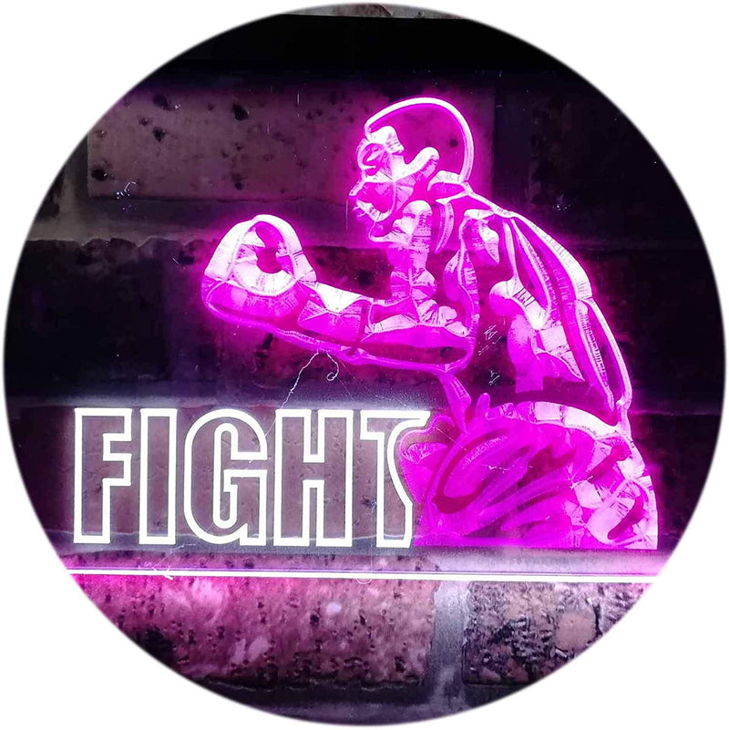 Fitness Gym Boxer Fight Boxing Man Cave LED Light Sign - LED Gift Works