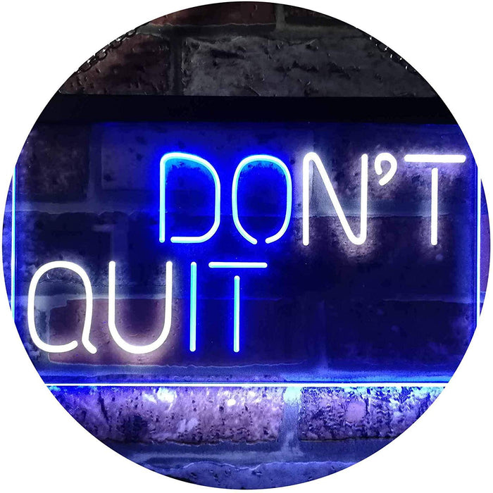 Don't Quit Do It Positive Quote Wall Decor LED Light Sign - Way Up Gifts