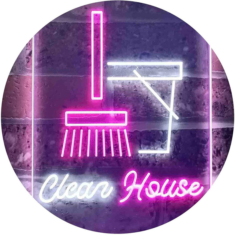 Clean House Helper Maid Service LED Light Sign - LED Gift Works