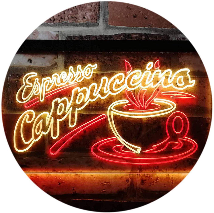 Coffee Shop Espresso Cappuccino LED Light Sign - Way Up Gifts