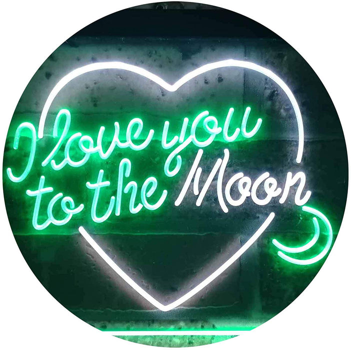 I Love You to The Moon LED Light Sign - Way Up Gifts