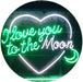 I Love You to The Moon LED Light Sign - Way Up Gifts