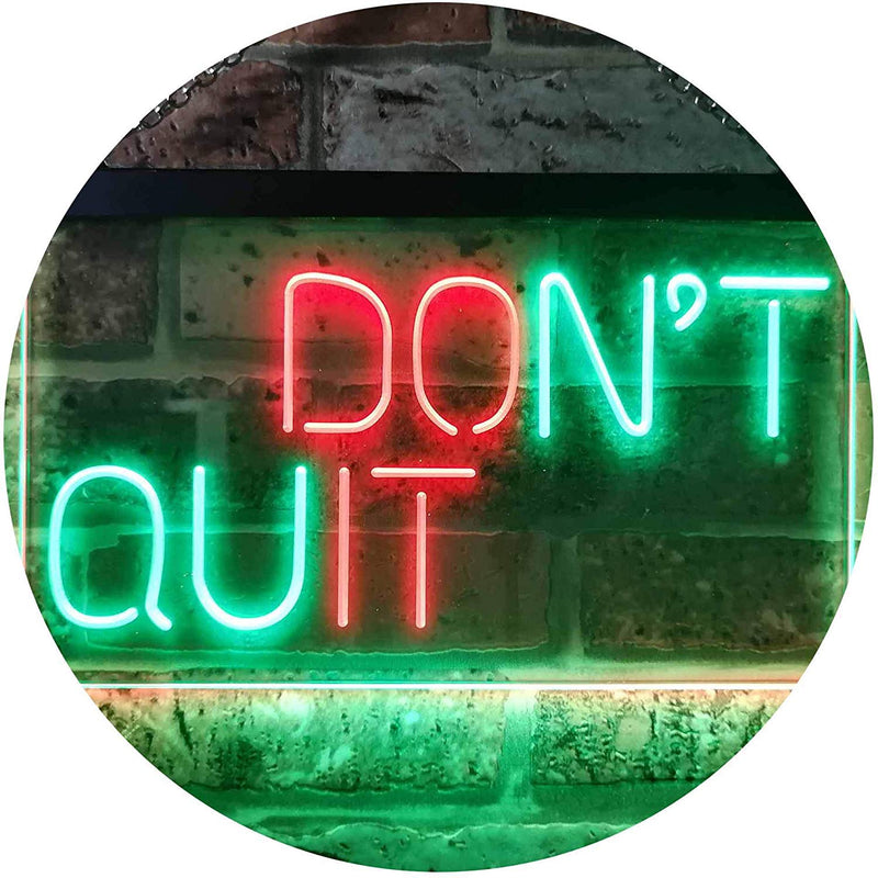 Don't Quit Do It Positive Quote Wall Decor LED Light Sign - LED Gift Works