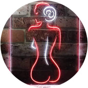 Lady Back Sexy Woman Man Cave LED Light Sign - LED Gift Works