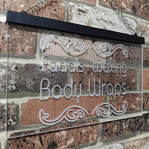 Facials Waxing Body Wraps LED Light Sign - Way Up Gifts