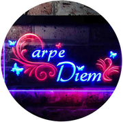 Carpe Diem Seize The Day Bedroom Quote LED Light Sign - LED Gift Works