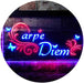 Carpe Diem Seize The Day Bedroom Quote LED Light Sign - Way Up Gifts