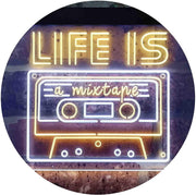 Life is a Mixtape Quotes Bedroom Decor LED Light Sign - LED Gift Works